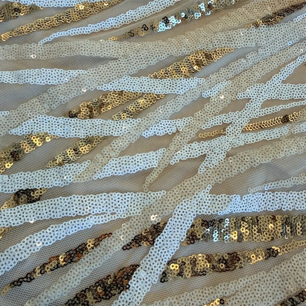 Hello Molly Gold and Cream Sequin Dress - Picture 3 of 7